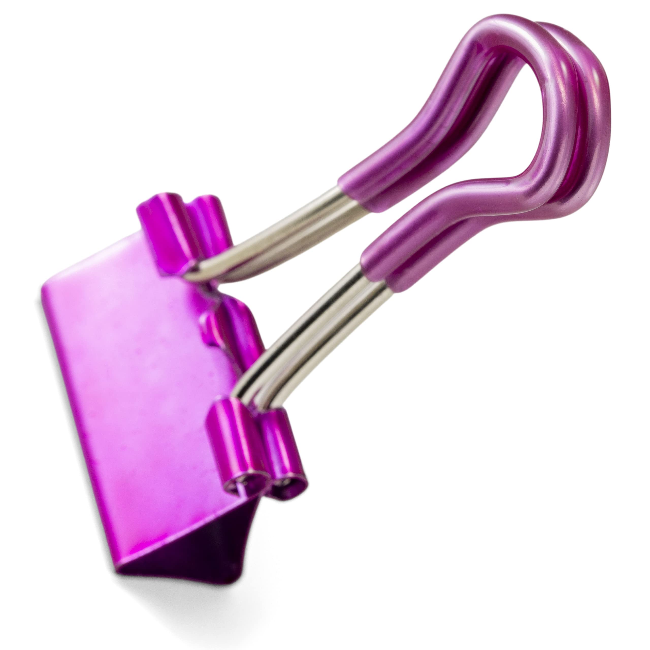 Officemate Easy Grip Binder Clips - Small Metal Paper Clips (24 Pack) - Perfect for Organizing Documents, School Supplies & Office Files