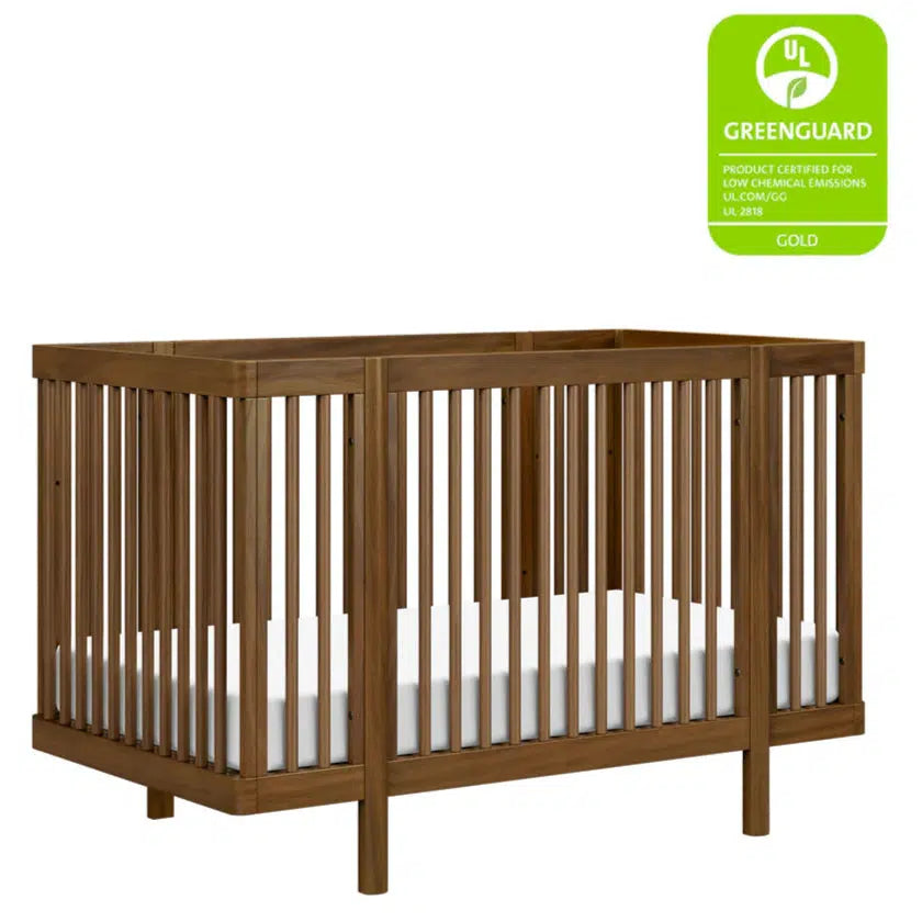 Babyletto Pogo 8-in-1 Convertible Crib in Natural Walnut Finish - Safe & Stylish Nursery Furniture for Newborn to Toddler - Perfect for Modern Baby Rooms & Daycare Centers