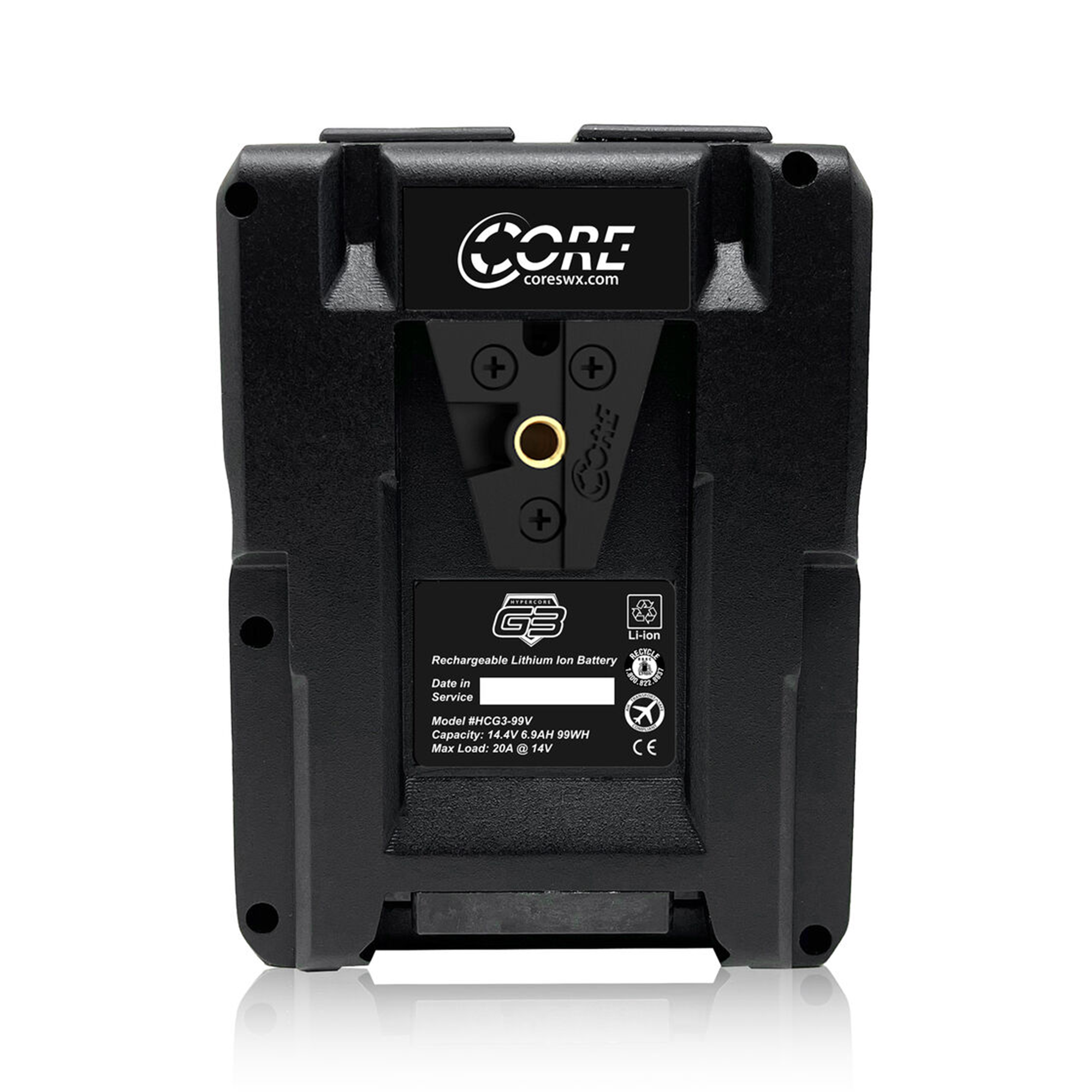 Core SWX Hypercore G3 99V 99Wh V-Mount Lithium Ion Battery for Cinema Cameras - Professional Power Solution for Sony, Canon, Blackmagic & DSLR Filmmaking
