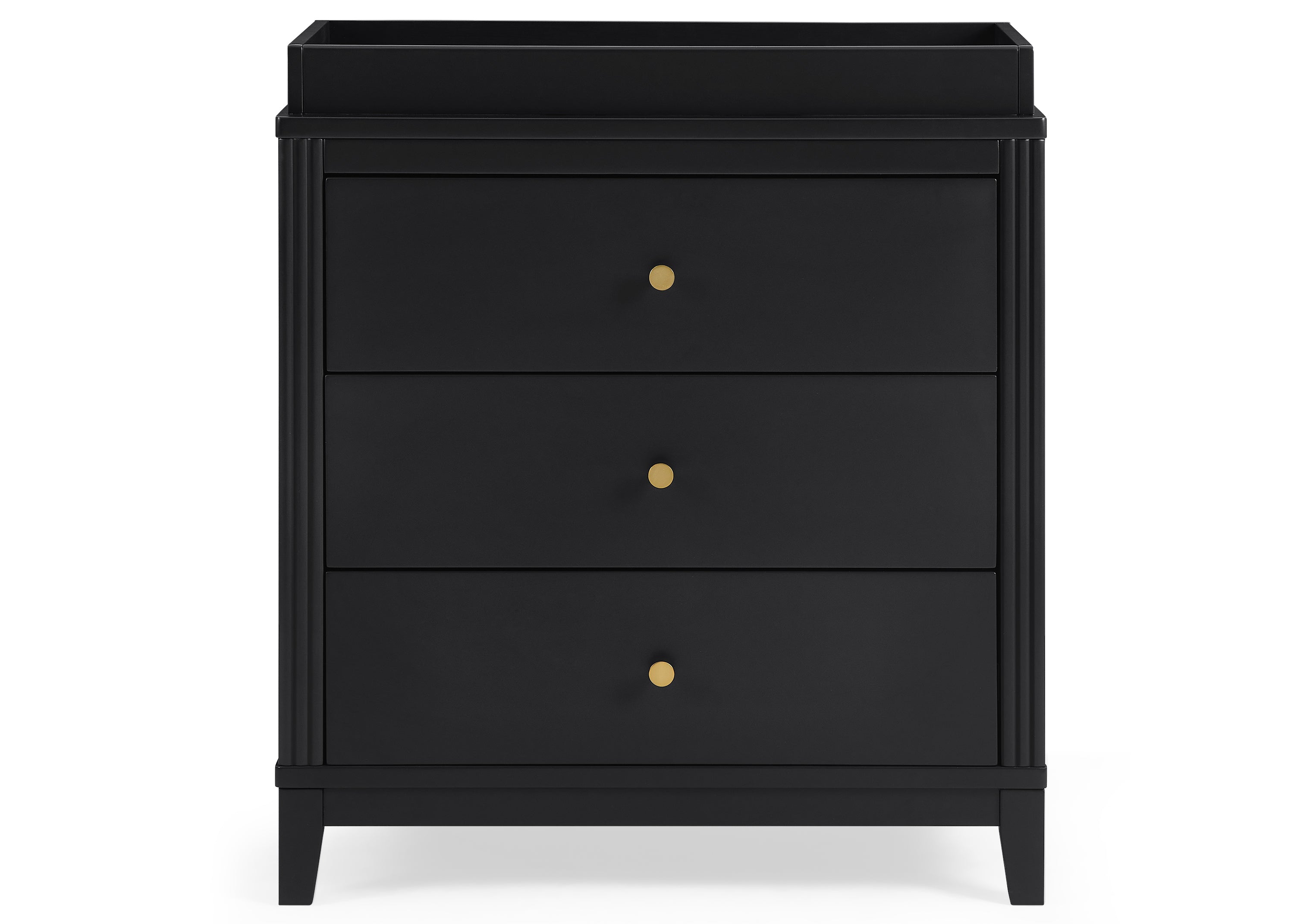 Eloise 3 Drawer Dresser with Changing Top & Interlocking Drawers - Nursery Storage Solution for Baby Clothes, Diapers & Essentials | Modern Baby Changing Table & Dresser Combo for Nursery Organization