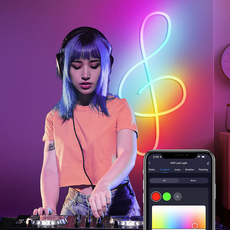 3M NEON RGB Flex IP67 Waterproof Bluetooth LED Light Strip - Indoor/Outdoor Decoration for Bedroom, Party, Gaming Room, and Events