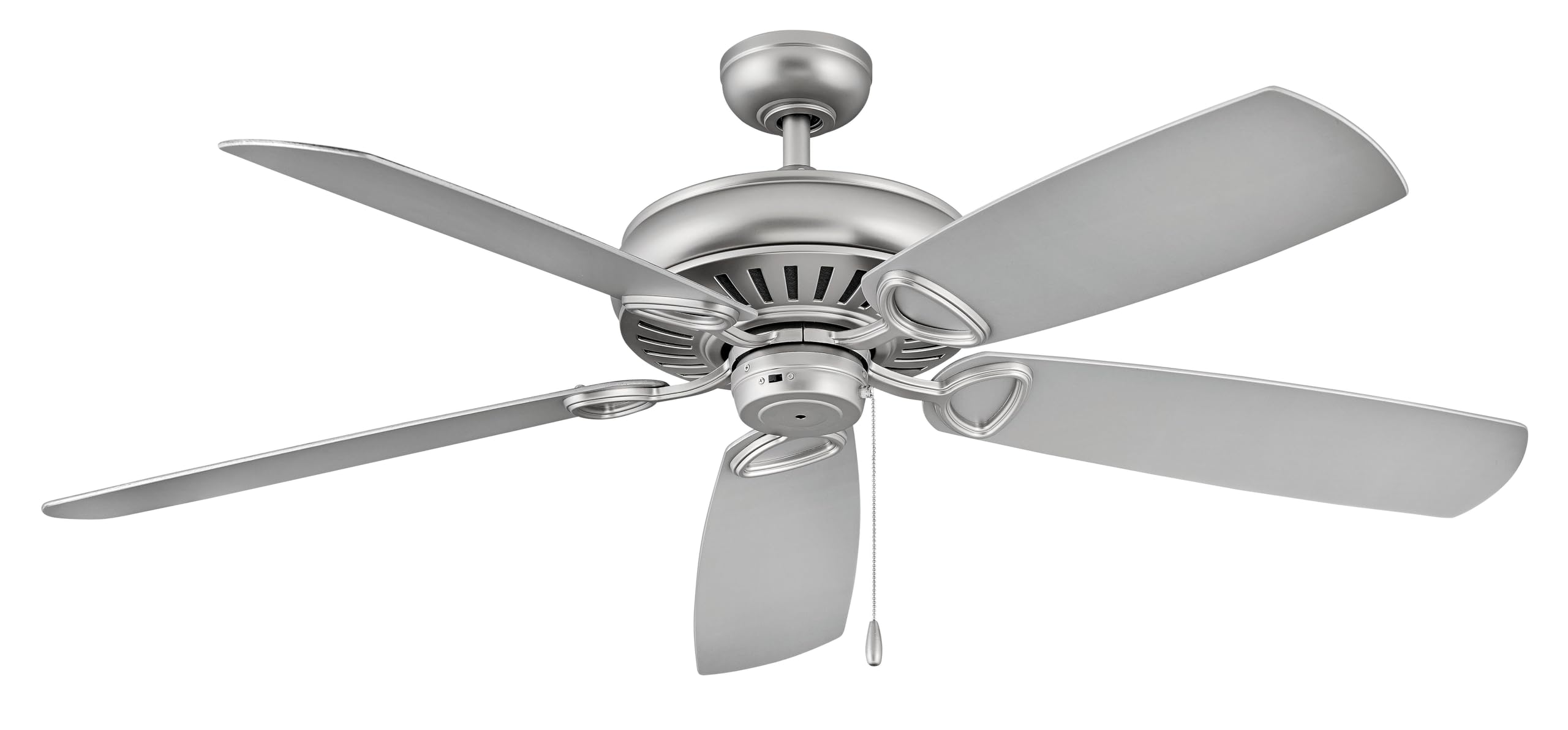 Hinkley Gladiator 60 Inch Ceiling Fan with Satin Steel Finish - Modern Indoor/Outdoor Cooling for Living Room, Bedroom, or Patio