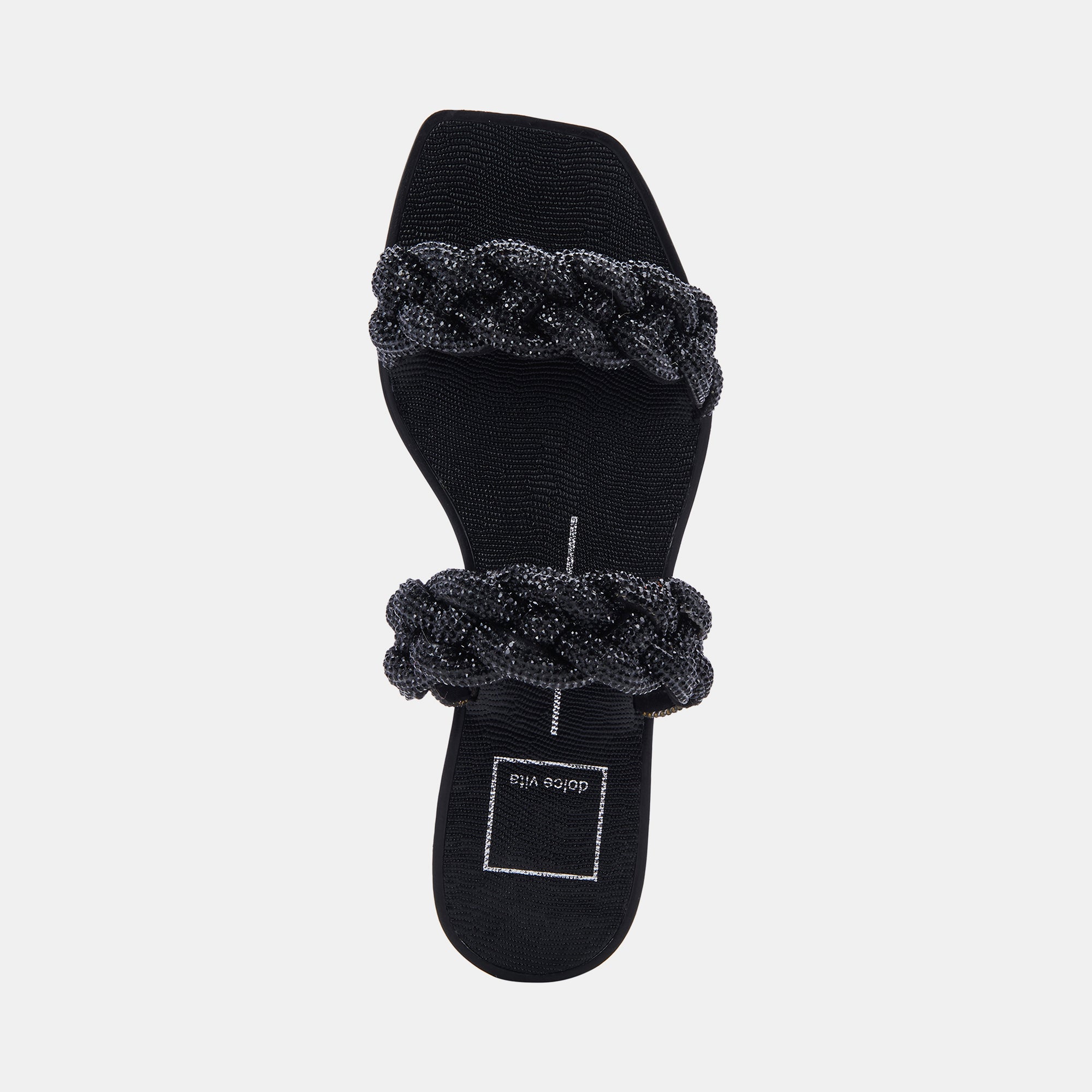 INDY RHINESTONE SANDALS - Black Crystal Embellished Women's Summer Fashion Sandals | Perfect for Beach Vacations, Pool Parties & Casual Outings