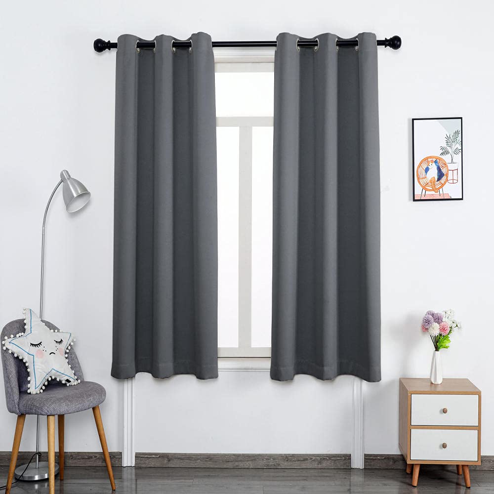 Blackout Curtains for Bedroom & Living Room - Thermal Insulated Grommet Panels (125