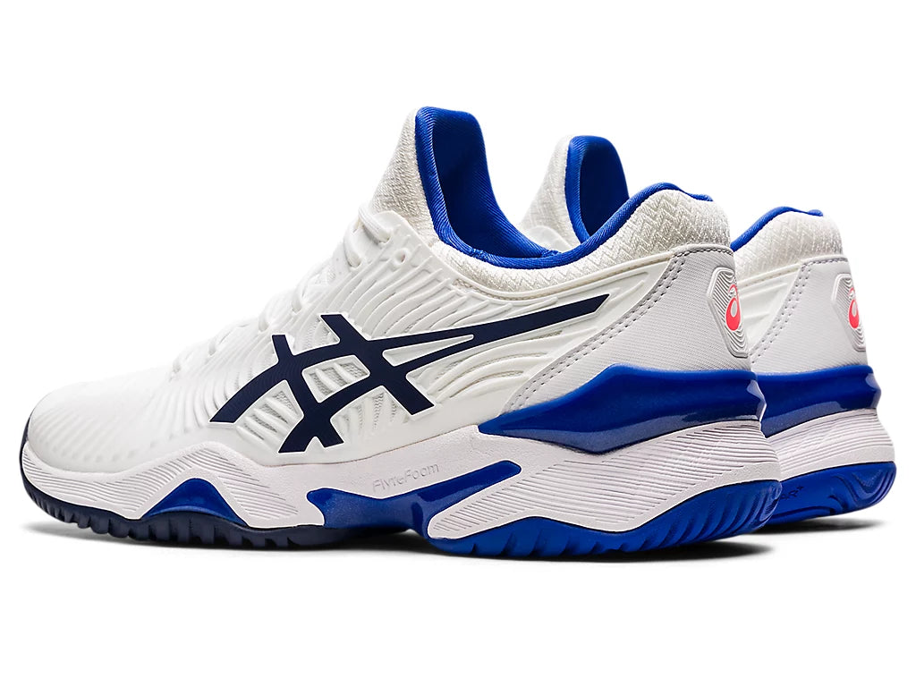ASICS Women's Court FF 2 Tennis Shoes - White/Lapis Lazuli - Lightweight Performance Sneakers for Women's Tennis & Court Sports