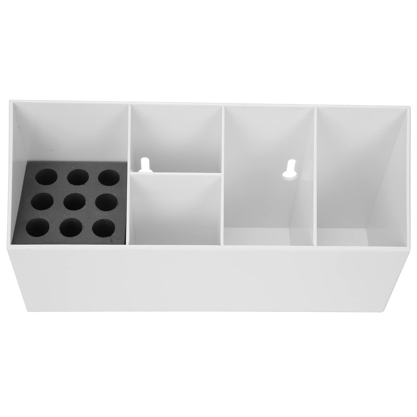 Professional Salon Scissors Organizer Rack - Hairdressing Tool Storage Box for Combs, Hair Clips & Scissors - White - Perfect for Hair Stylist Office & Home Salon Organization