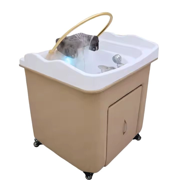 Portable Thai & Japanese Head SPA Acrylic Wash Basin - SalonLand Adjustable Back Wash Bowl for Hair Salon & Home Spa Use