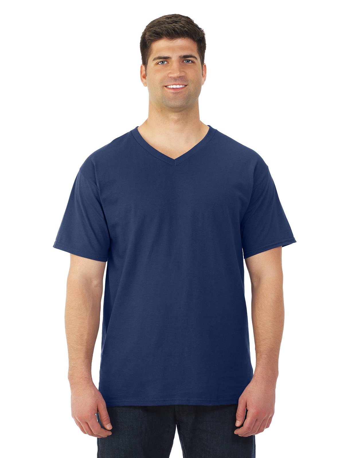Fruit of the Loom Men's 5-Pack ComfortSoft Cotton Crewneck T-Shirts - 39VR (Black, White, Gray, Navy, Heather) - Casual Wear, Gym, Lounge & Everyday Outfits