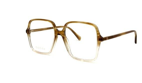 Gucci GG 1003O 003 Brown Oversized Square Women's Eyeglasses | Fashion Sunglasses for Women | Perfect for Everyday Wear, Work & Outdoor Activities