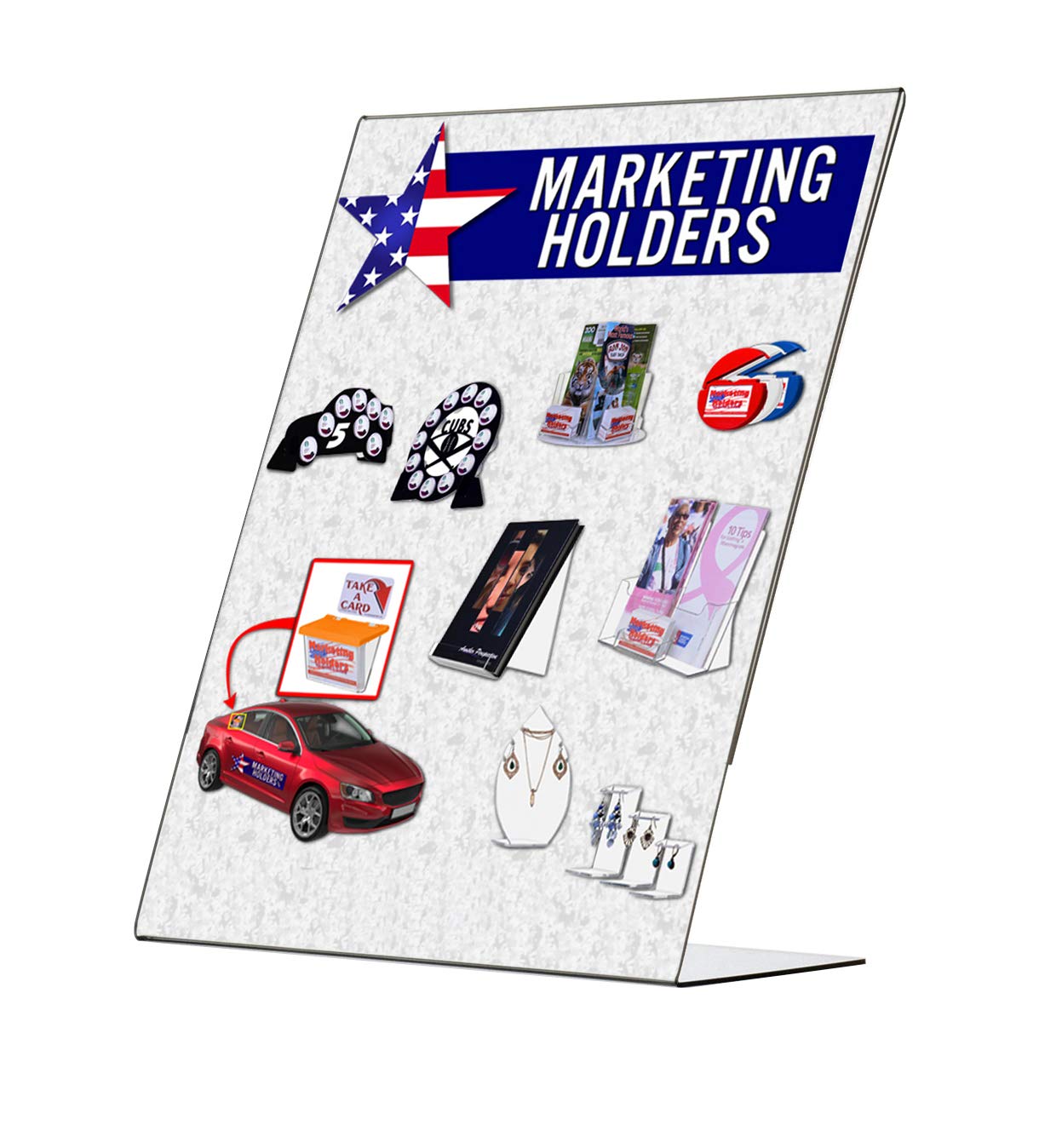 2 Pack Clear Acrylic Sign Holder for 8.5