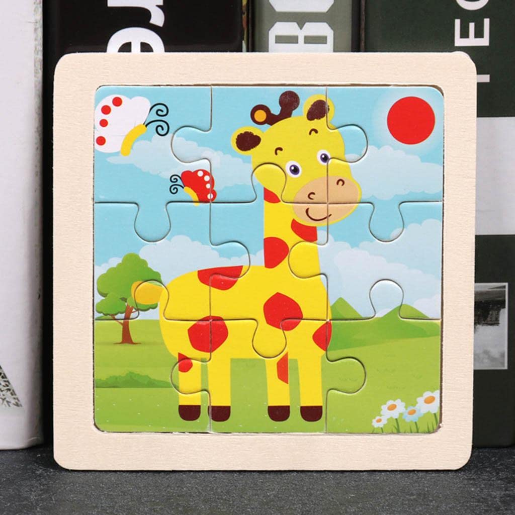 Enakshi Wooden Animal Peg Puzzle - Montessori Learning Toy for Toddlers & Preschool Kids - Early Education Wooden Puzzle for Fine Motor Skills - Perfect for Home, Classroom & Daycare Playtime