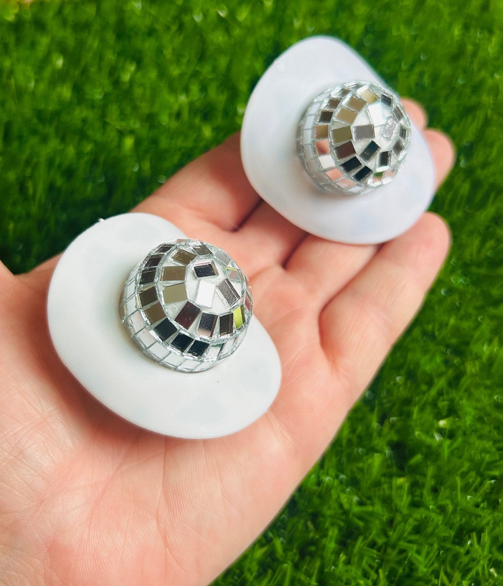 Cow Print Cowboy Hat Disco Ball Earrings - Western Style Fashion Accessories for Women | Perfect for Music Festivals, Cowgirl Parties & Country Concerts