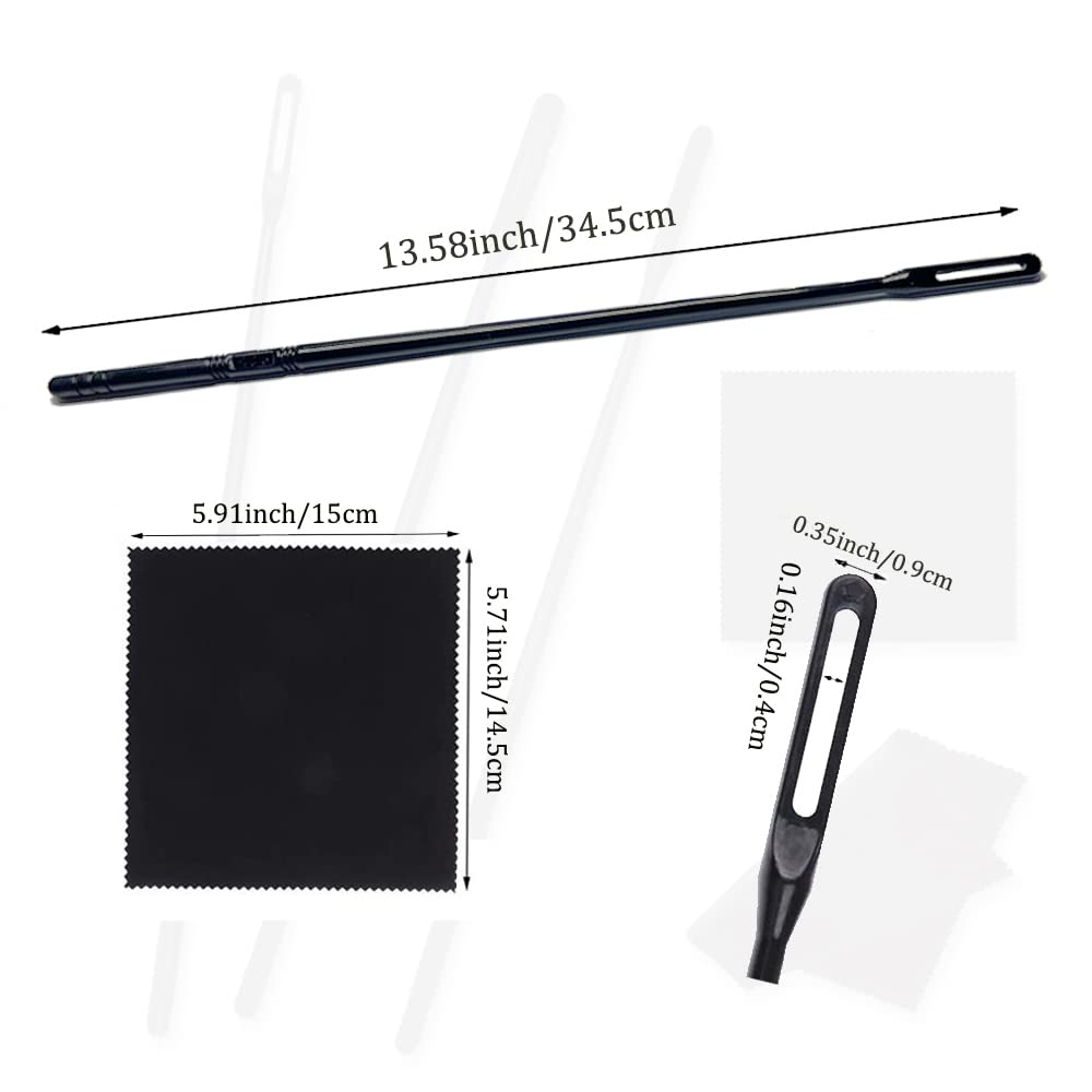 Flute Cleaning Kit with Rod & Cloths for Maintenance | Home & Band Use