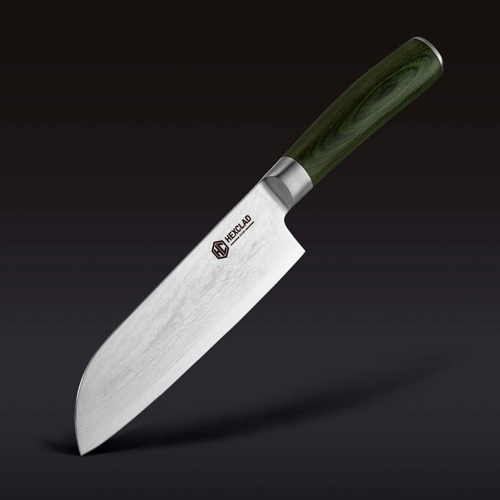 Premium Damascus Steel 18cm Santoku Knife - Japanese Kitchen Chef Knife for Professional Cooking, Slicing, Dicing & Chopping - Perfect for Home Chefs & Culinary Enthusiasts