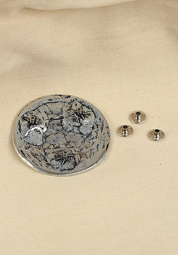 Viking Rivet Plate Antique Silver Jewelry for Necklace Making - Perfect for DIY Viking Jewelry, Medieval Costume Accessories, and Historical Reenactments
