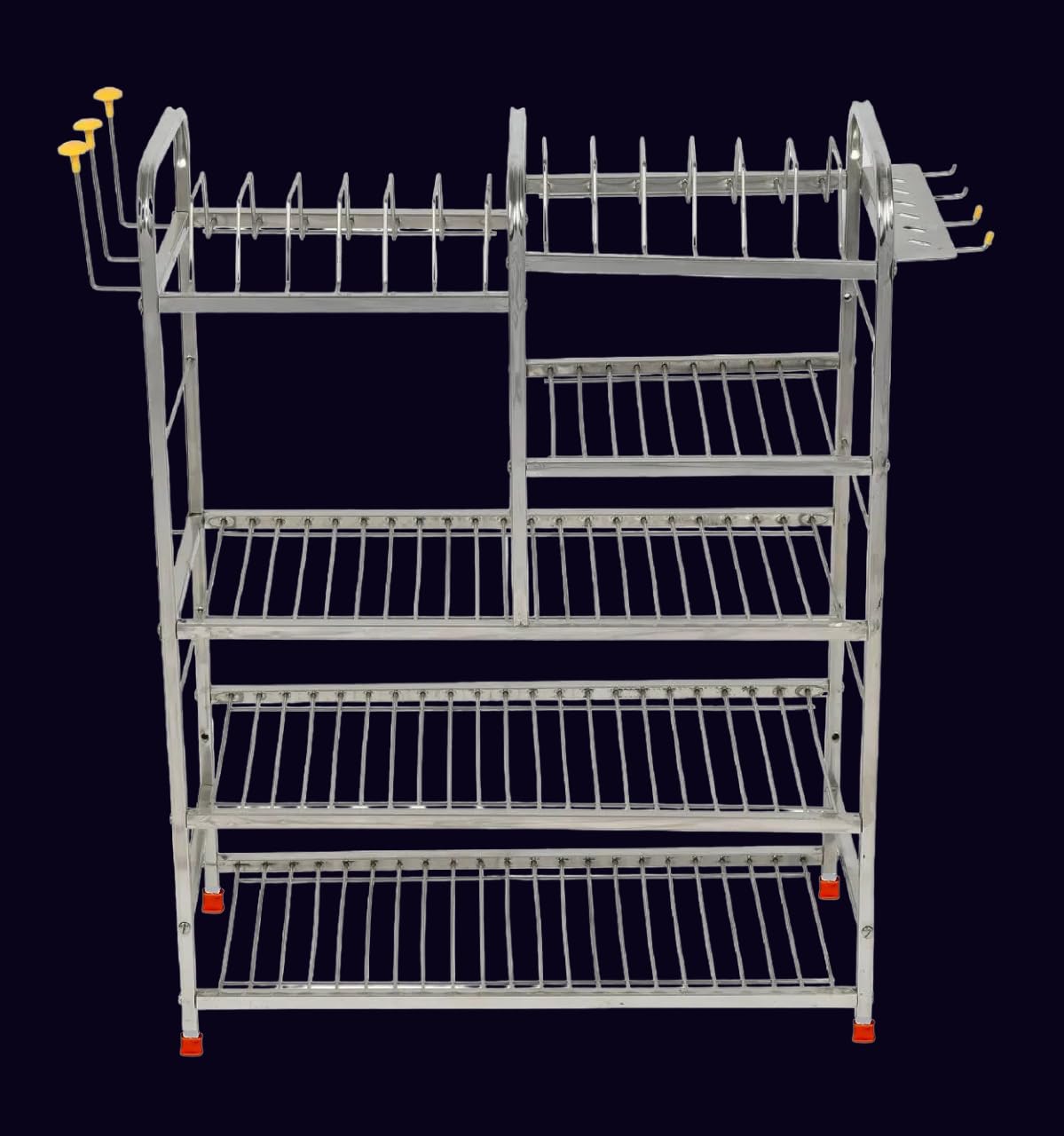 SUPRAS Heavy Duty Stainless Steel Kitchen Organizer Rack - 31 x 30 Inch Space Saving Storage Stand for Utensils, Spices & Cookware | Perfect for Pantry, Countertop & Restaurant Use