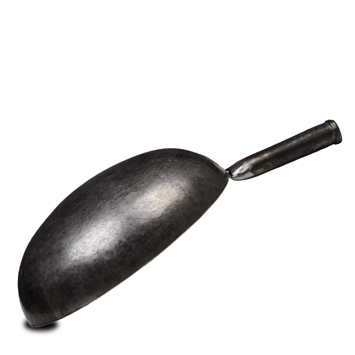 ZhenSanHuan Premium Hand-Forged Carbon Steel Wok Pan - 36cm Unseasoned Chinese Iron Wok for Stir Frying | Non-Toxic, Chemical-Free, Natural Non-Stick Surface | Perfect for Home Cooking, Restaurant Use & Professional Chefs