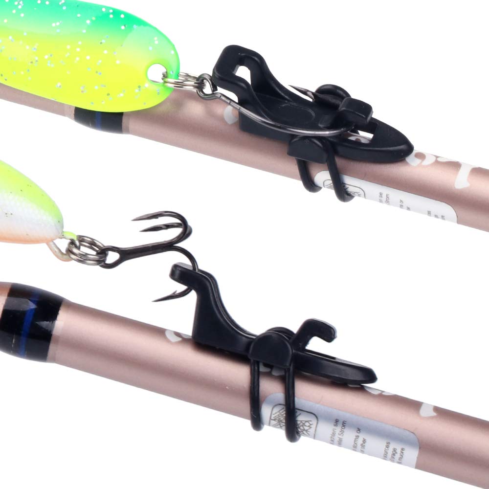 Lixada 10-Piece Fishing Hook Keeper Set - Safety Holder for Fishing Rods, Poles, Lures & Bait - Durable Fishing Tackle Tool for Freshwater & Saltwater Angling
