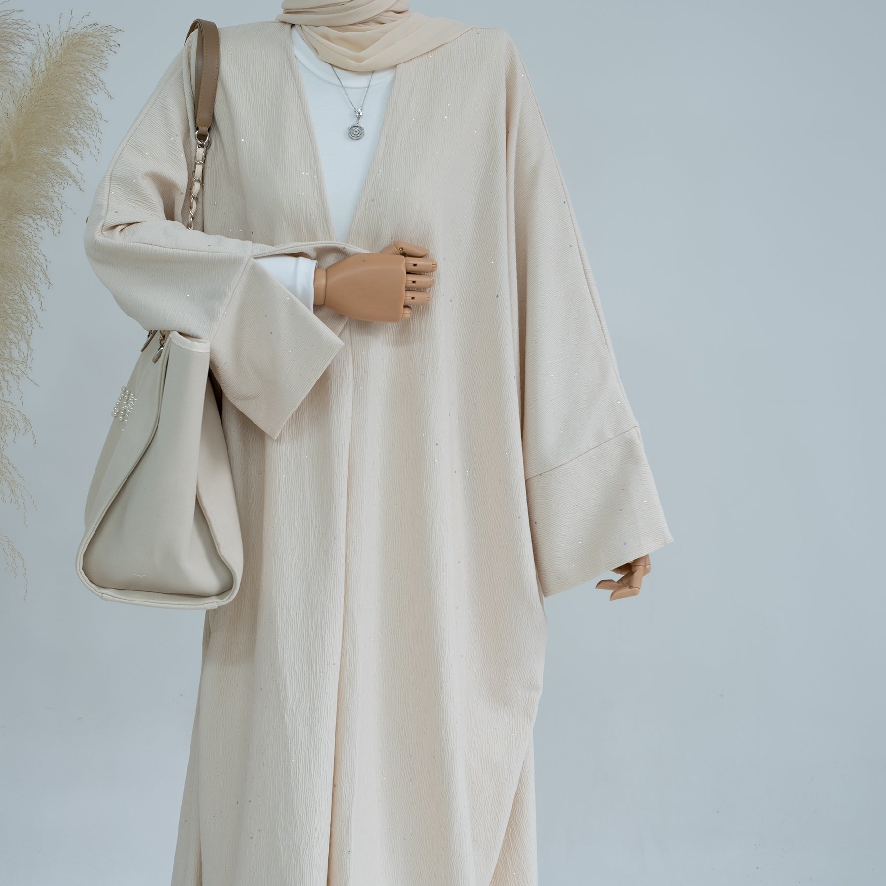 Dera Textured Fall Winter Duster Coat for Women - Ivory Long Cardigan | Perfect for Office, Date Night & Casual Outfits