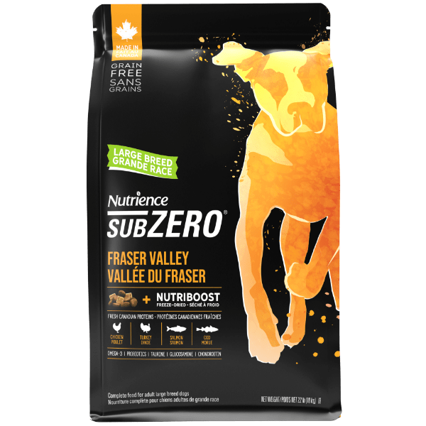 Nutrience SubZero Fraser Valley Large Breed Dry Dog Food - 10kg (22 lbs) High Protein Grain-Free Recipe for Adult Dogs - Ideal for Active & Outdoor Lifestyles