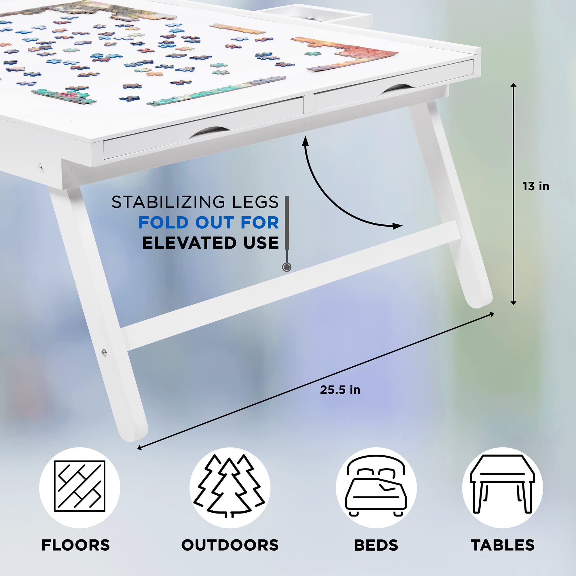 Jumbl 1500-Piece Puzzle Board with Cover - 27