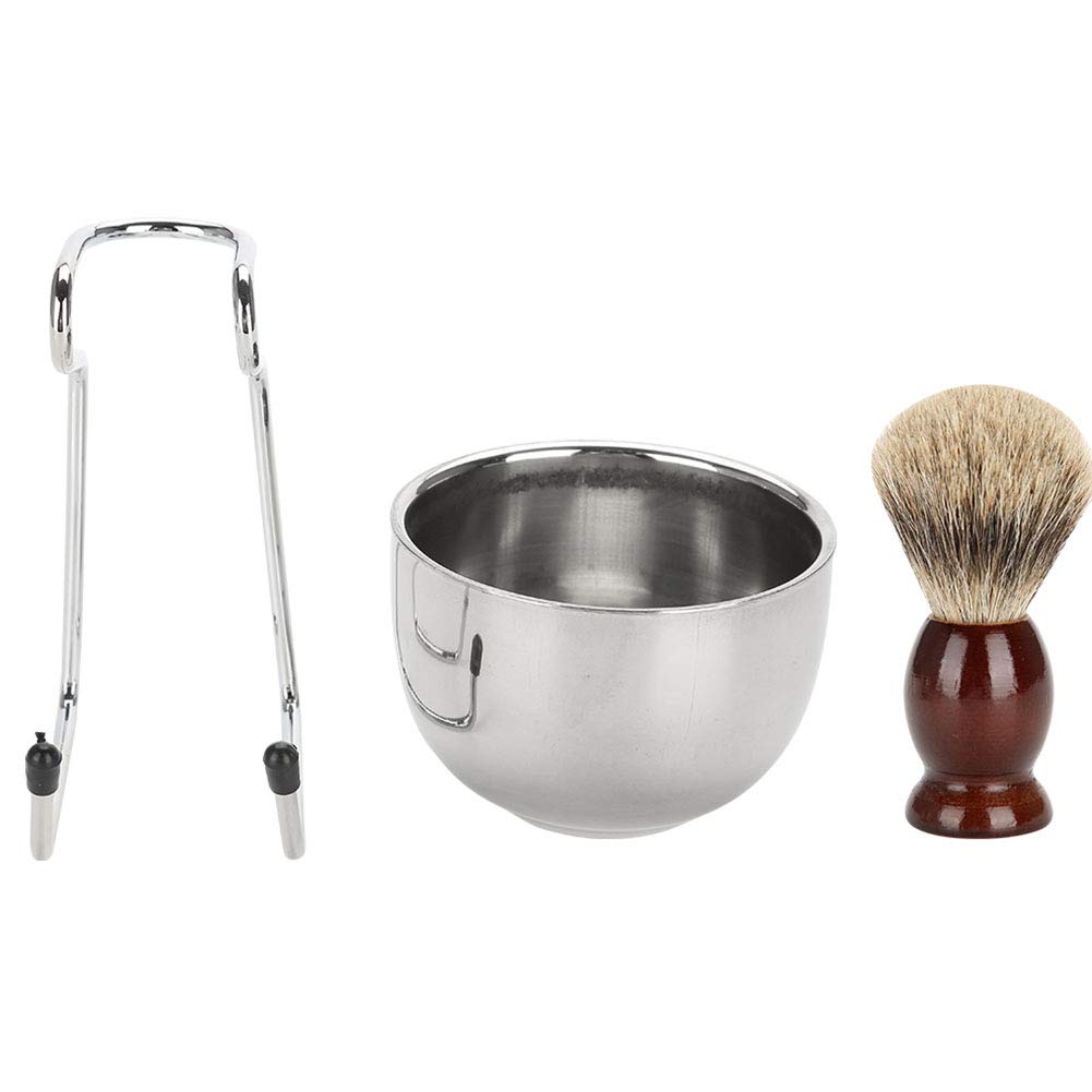 Handcrafted Dark Oak Wooden Shaving Bowl for Men - Smooth Beard Cream Bowl with Shelf - Modern Mustache Grooming Kit for Home Use - Perfect for Barbershops & Personal Beard Care Routine