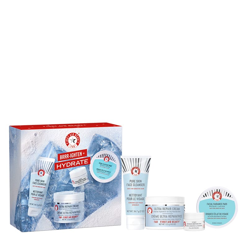 First Aid Beauty BRRRIGHTEN + Hydrate Gift Set - Brightening & Hydrating Skincare Duo for Dull Skin - Perfect for Winter Skincare Routine & Holiday Gifting