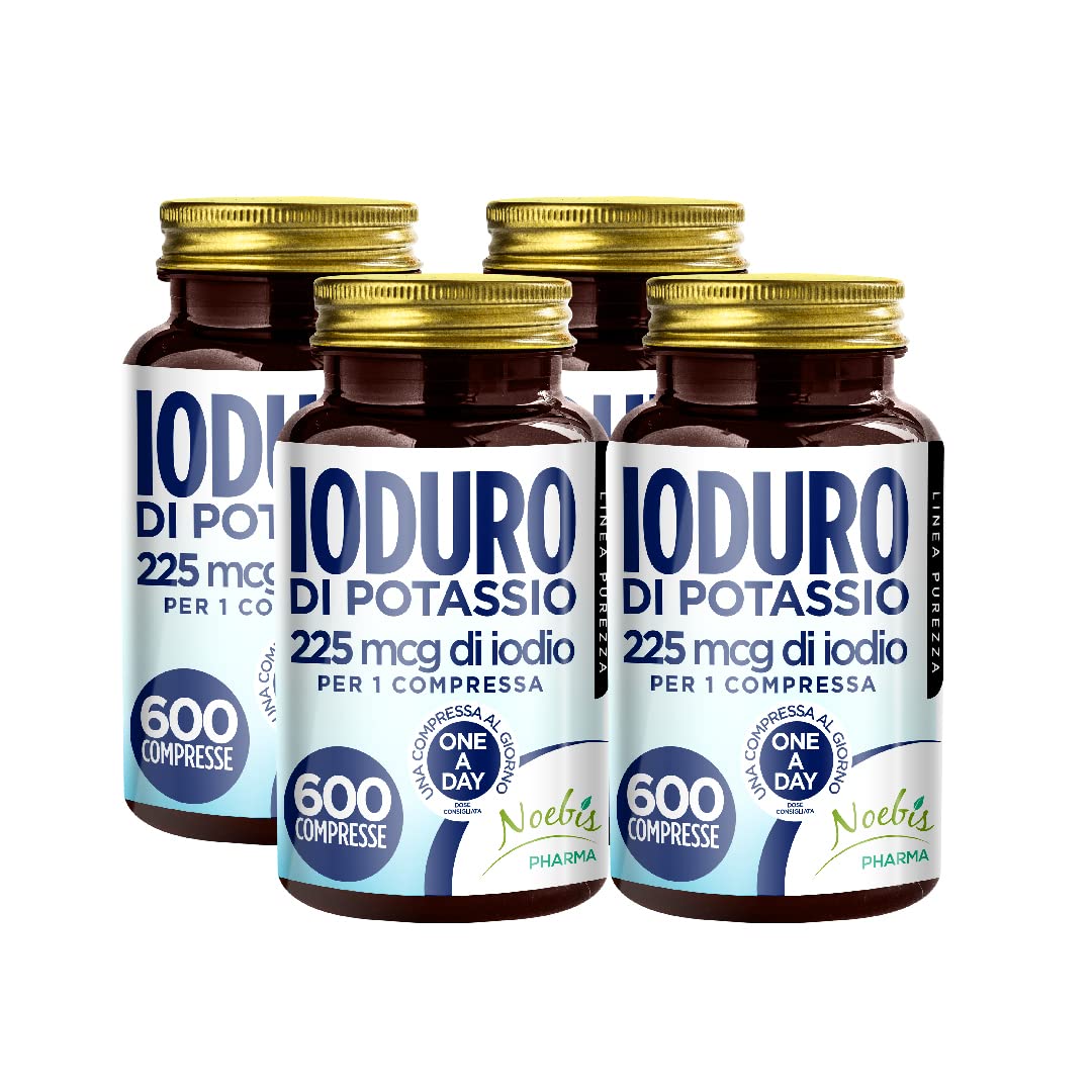 Potassium Iodide 2400 Tablets (225 mcg Iodine per Tablet) | Long-Term Emergency Supply | Radiation Protection & Thyroid Support for Survival Kits, Nuclear Preparedness & First Aid