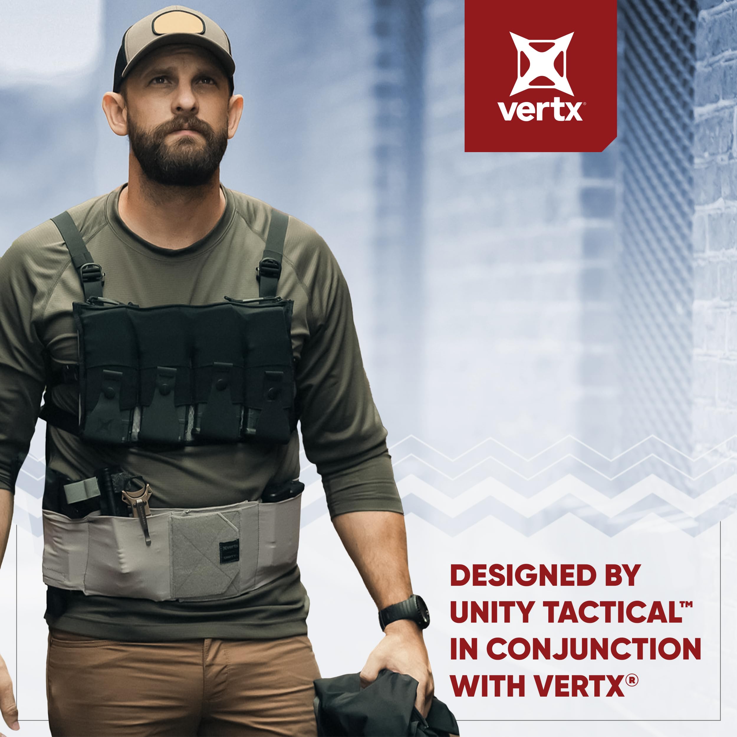 Vertx Men's Clutch Unity Tactical Belt - Modular Mission Belt for Concealed Carry & Duty Use | Gun Holster, Radio & Mag Pouch Compatible | Perfect for CCW, Tactical Training & Outdoor Activities