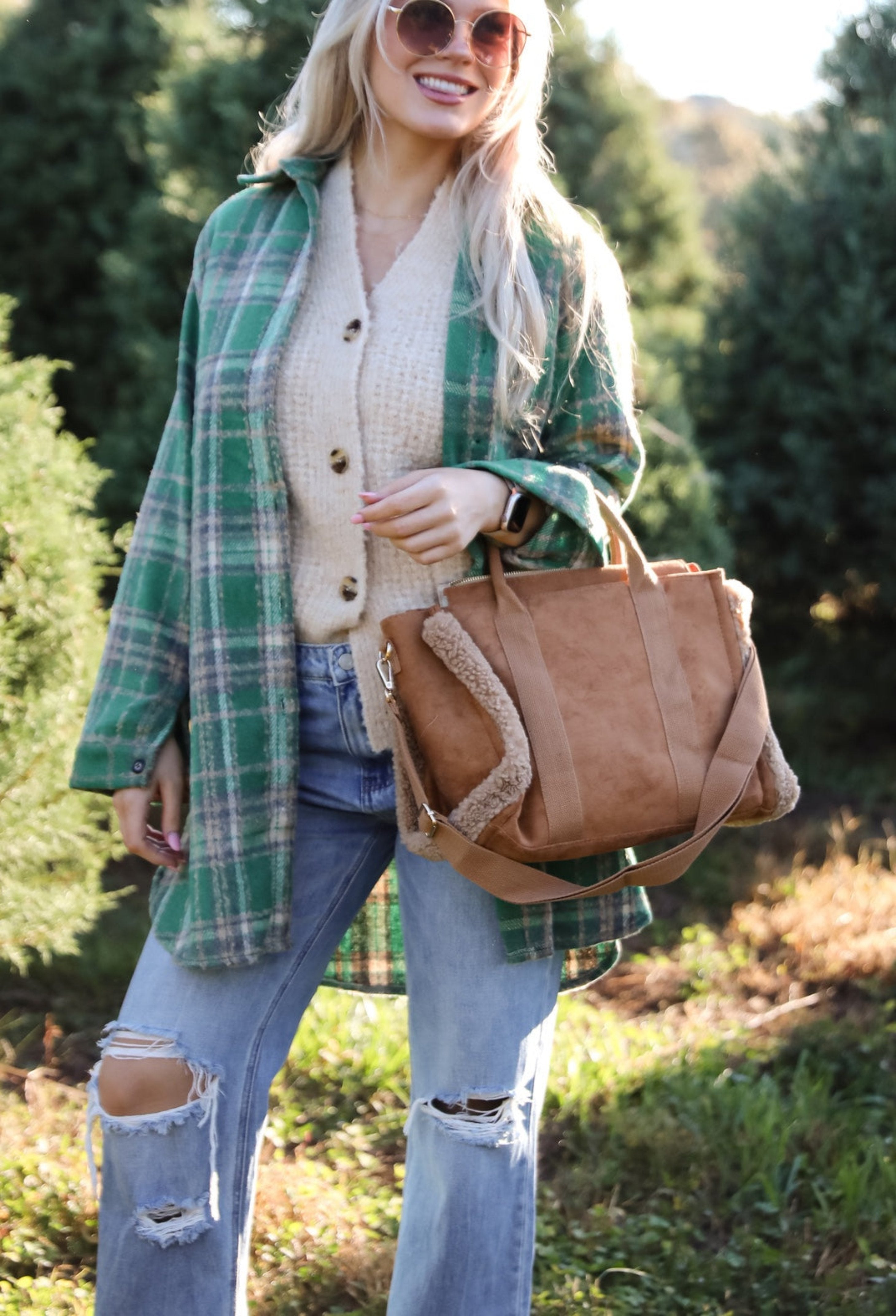 Stylish Brown Suede Crossbody Bag for Women - Fashionable & Comfortable Shoulder Purse - Perfect for Everyday Use, Travel, and Casual Outings