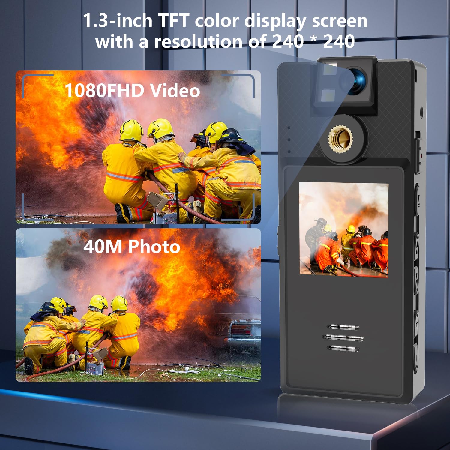 1080P HD Body Camera with Night Vision & 128GB - Police & Security Use