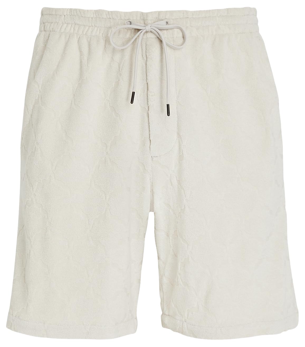 Club Monaco Men's Jacquard Toweling Shorts - Breathable & Stylish Casual Shorts for Summer, Beach, and Lounge Wear