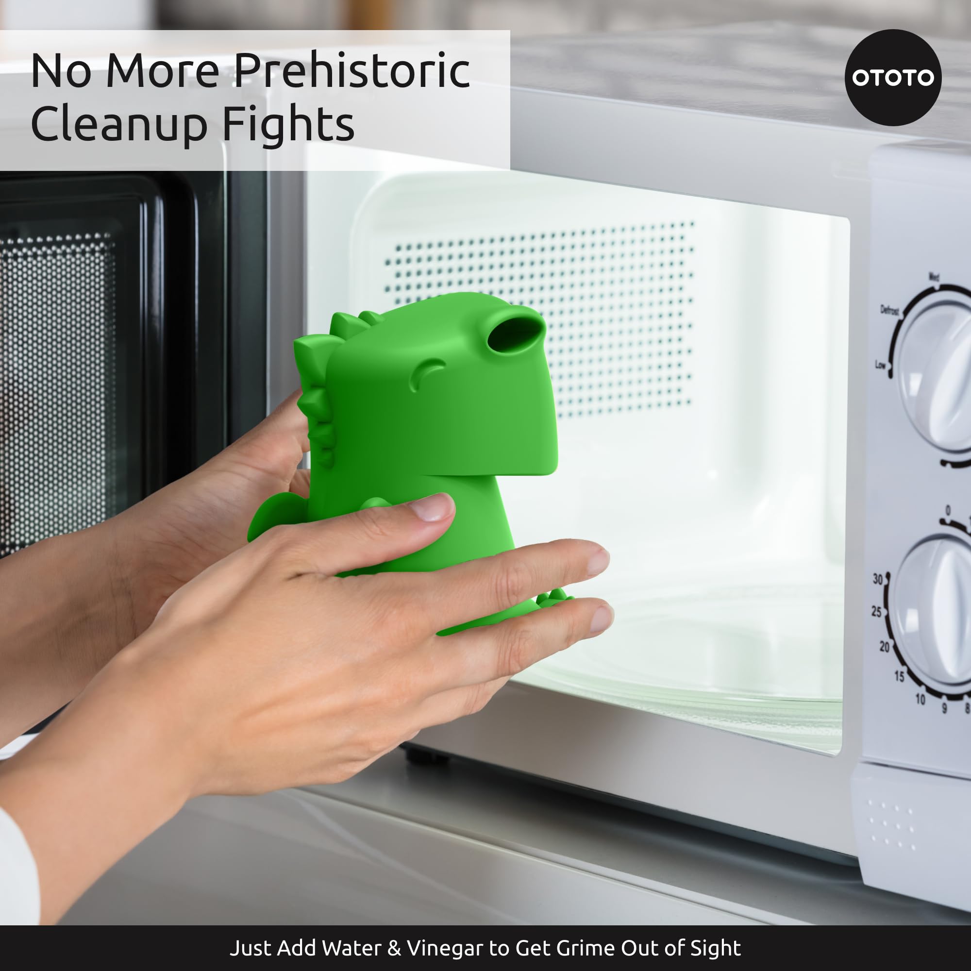OTOTO Dracowave Microwave Cleaner - Dragon-Shaped Steam Cleaner for Microwave, Removes Grime Quickly with Water & Vinegar - Cute Kitchen Accessories, Funny Gifts for Home Cooks - Perfect for Deep Cleaning, Holiday Gifting & Small Kitchen Organization