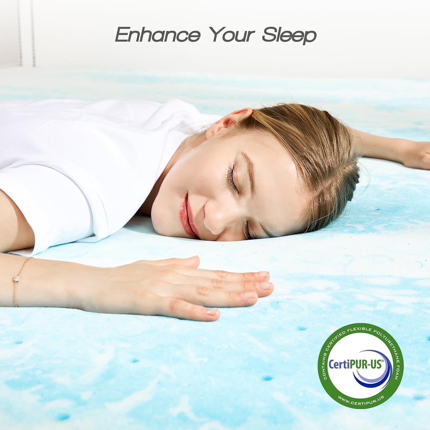 3 Inch Cooling Memory Foam Mattress Topper - Twin Size for Sleeper Sofa, RV & Camper - CertiPUR-US Certified - Pressure Relief & Temperature Regulation for Better Sleep