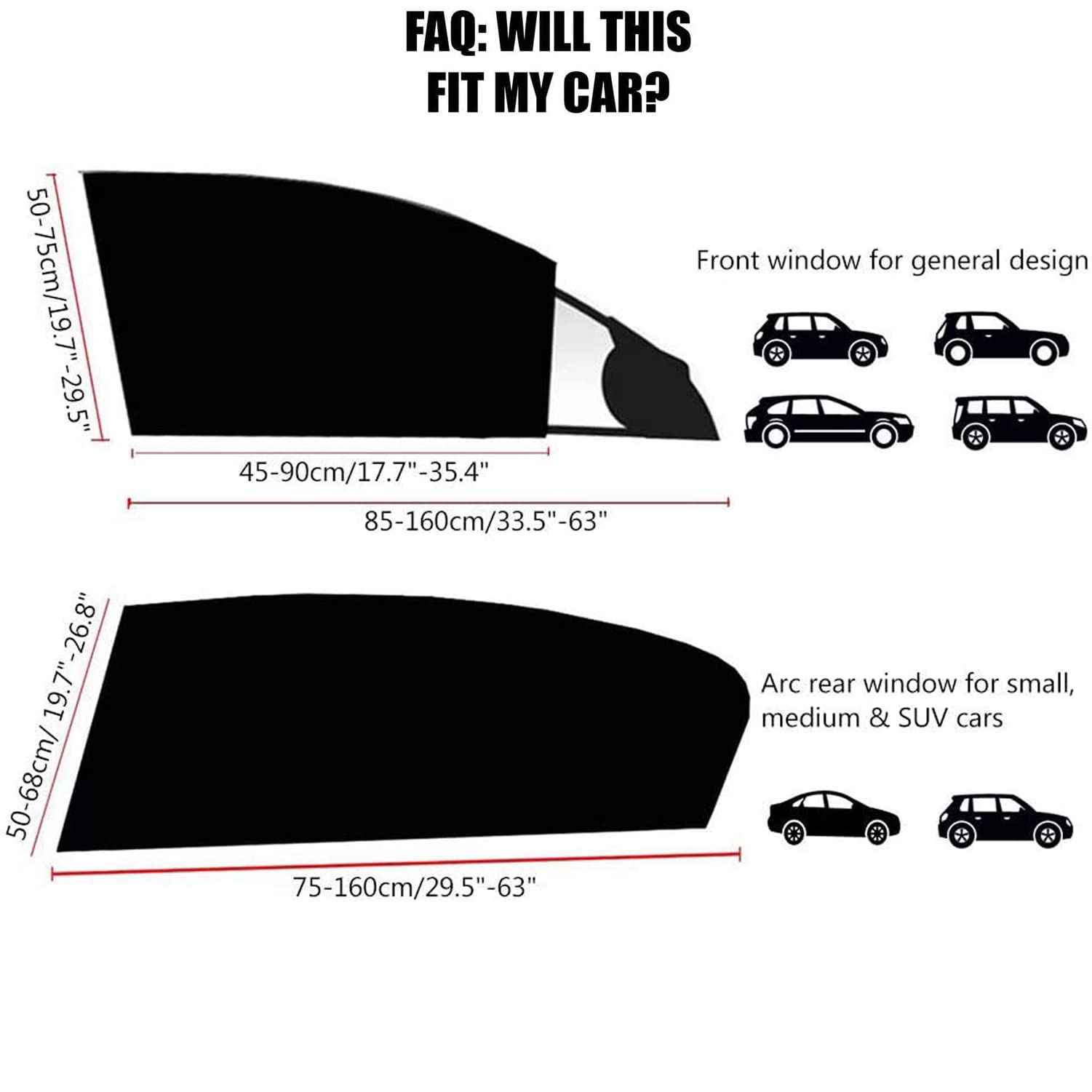Car Window Mosquito Net for Camping - UV Protection & Breathable Mesh (2pcs) - Keep Bugs Out While Driving