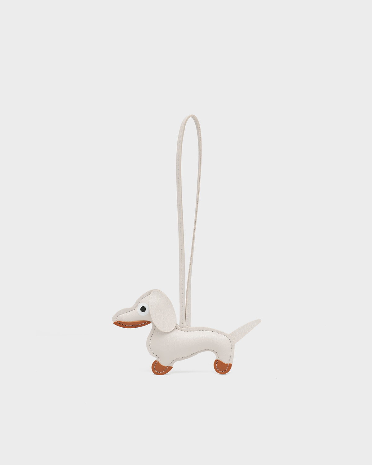 White Dog Bag Charm - Cute Pet Accessory for Handbags, Backpacks & Keychains | Perfect Gift for Dog Lovers & Fashionable Pet Owners