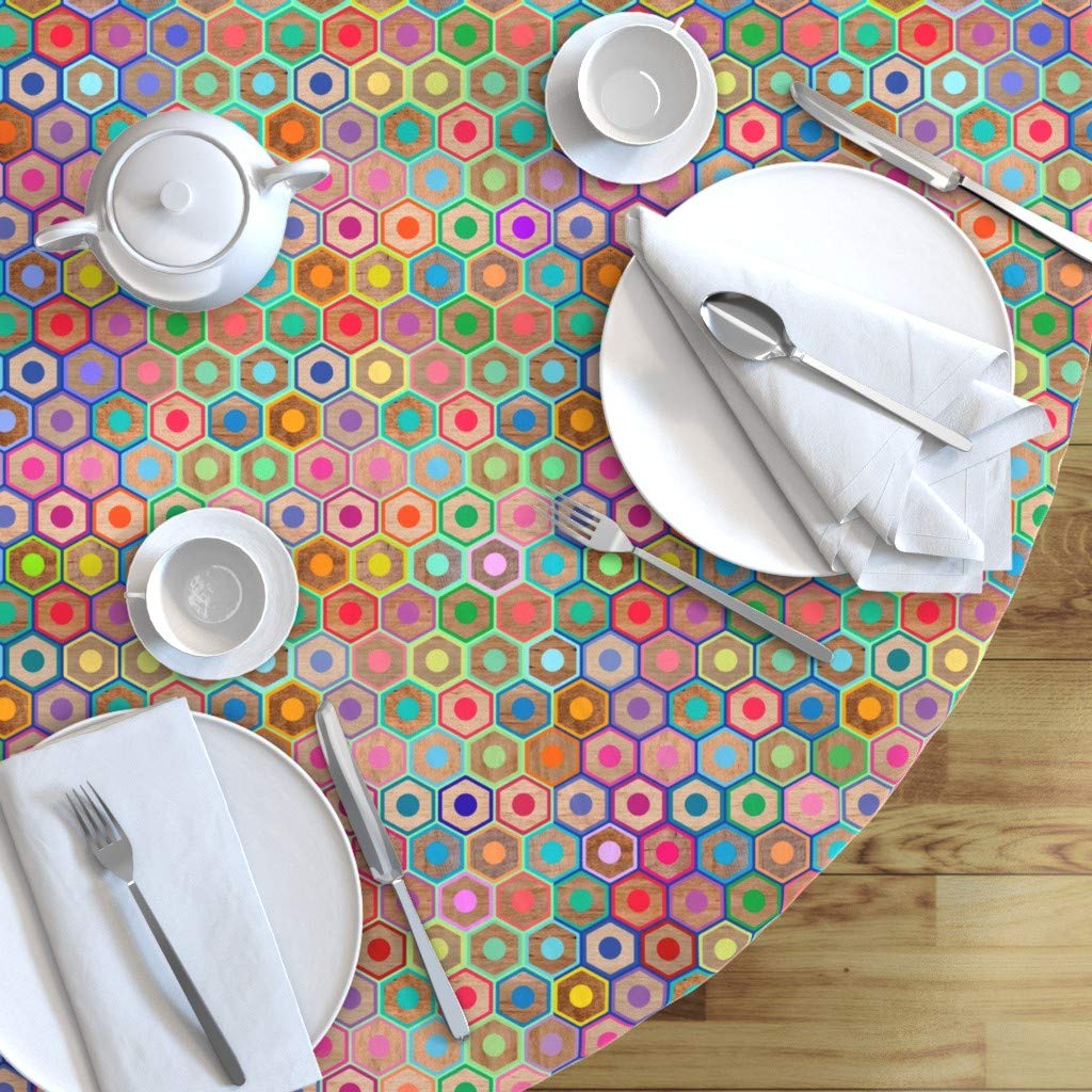 Custom Printed Cotton Sateen Tablecloth 70