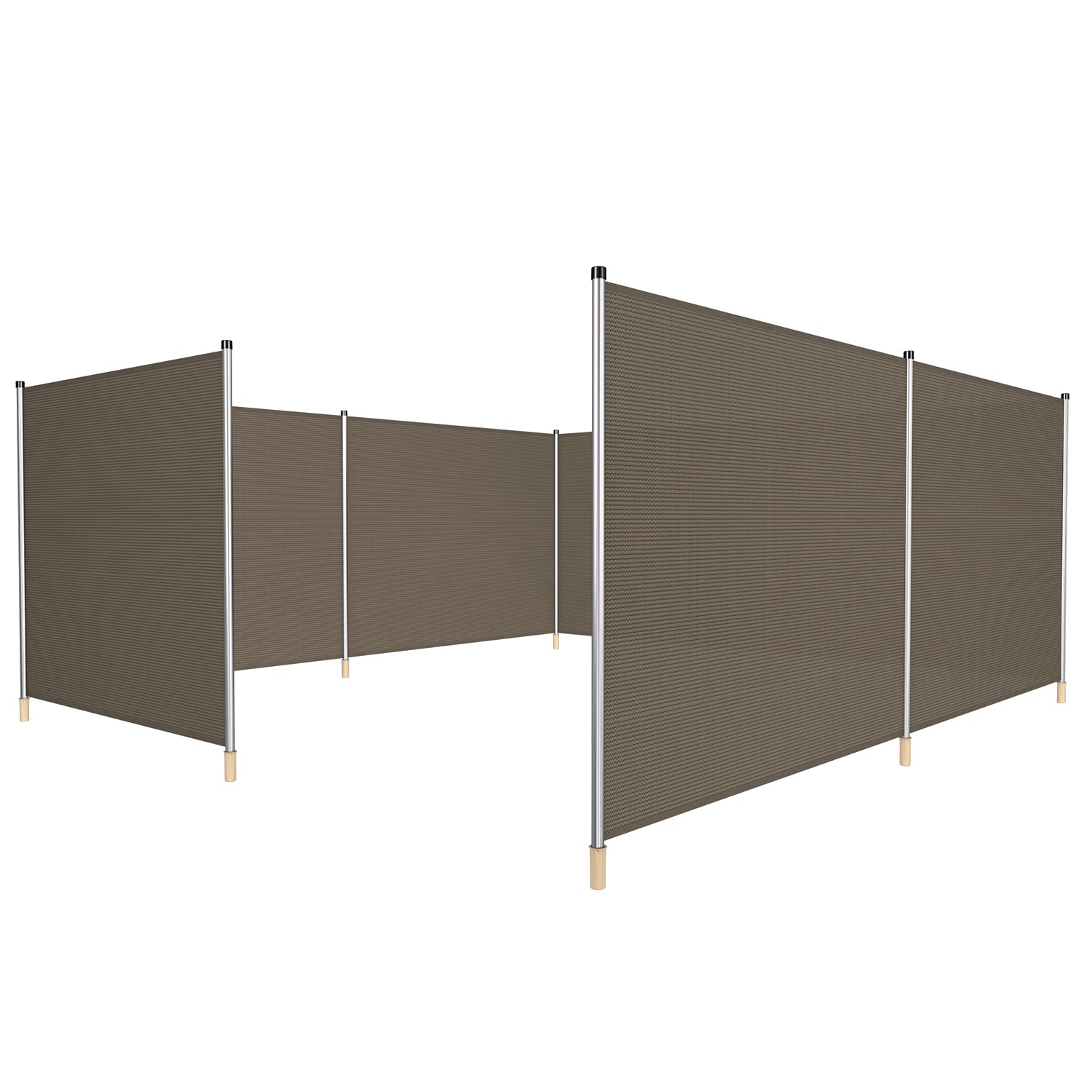 4'x16' Brown Removable Outdoor Privacy Screen & Pool Safety Fence - Heavy Duty Barrier for Inground Pools, Deck, Backyard, Patio | Perfect for Family Protection, Pet Safety & Creating Private Outdoor Spaces