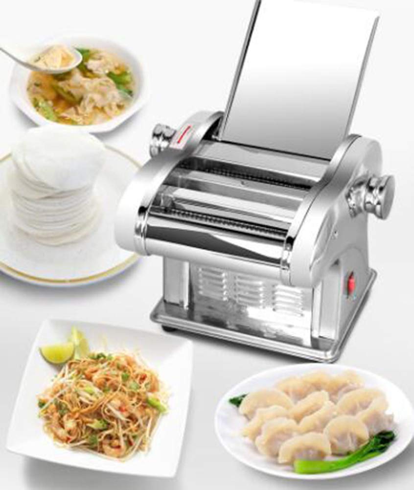 Electric Pasta Maker Machine 110V - Stainless Steel Noodle Maker with 6 Thickness Settings & 1 Cutter - Perfect for Homemade Spaghetti, Dumpling Wrappers & Fresh Pasta Dough | Ideal for Italian Cuisine, Asian Noodles & Family Cooking