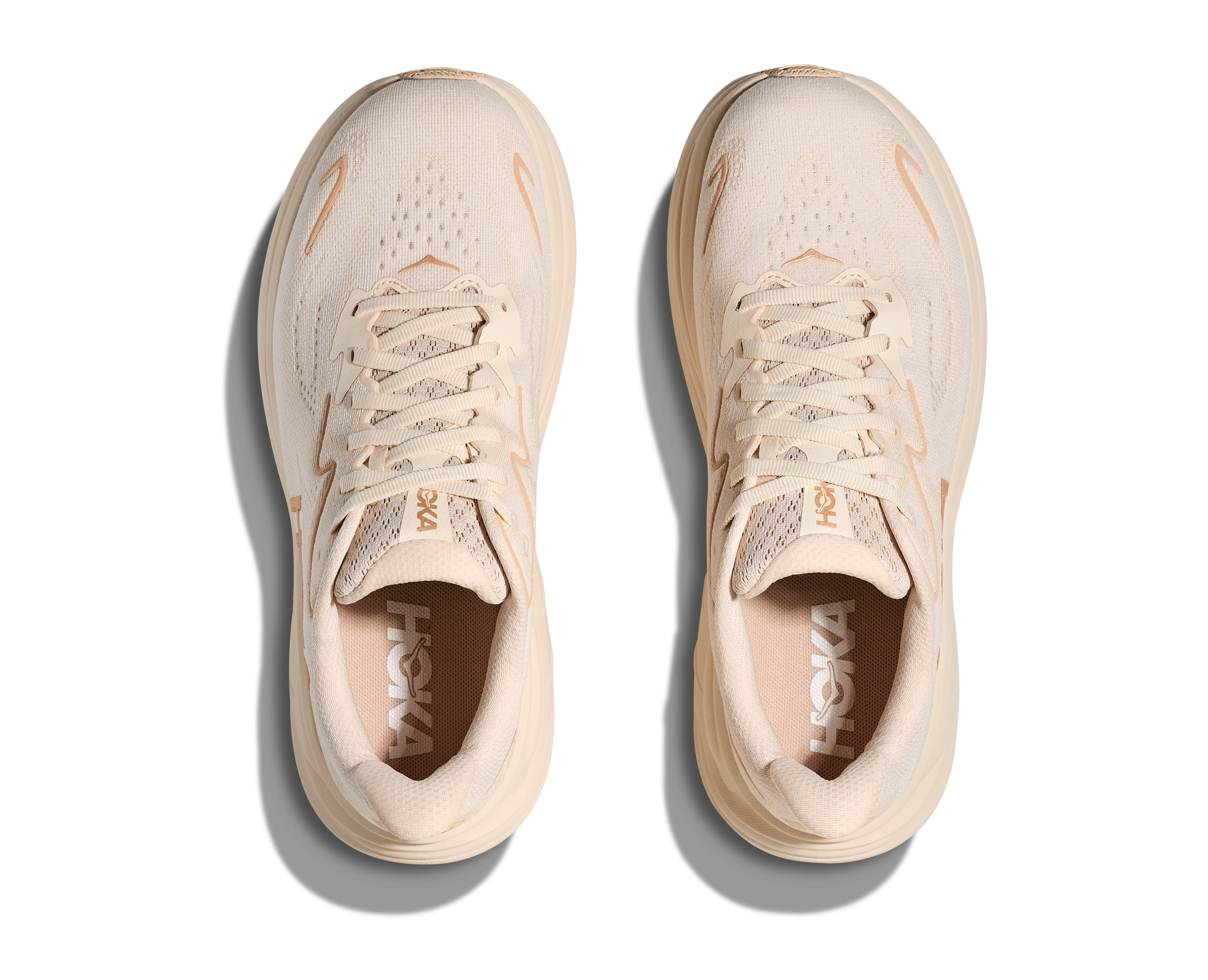 HOKA Women's Clifton 10 Running Shoes - Lightweight & Cushioned for Long-Distance Training (Vanilla/Birch) | Perfect for Road Running, Jogging & Gym Workouts