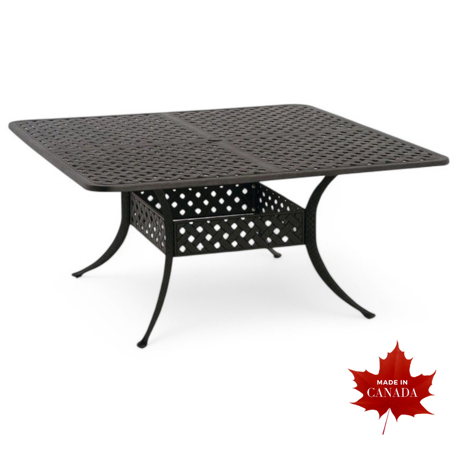 Stylish Basketweave 60-Inch Dining Table - Perfect for Family Gatherings & Dinner Parties