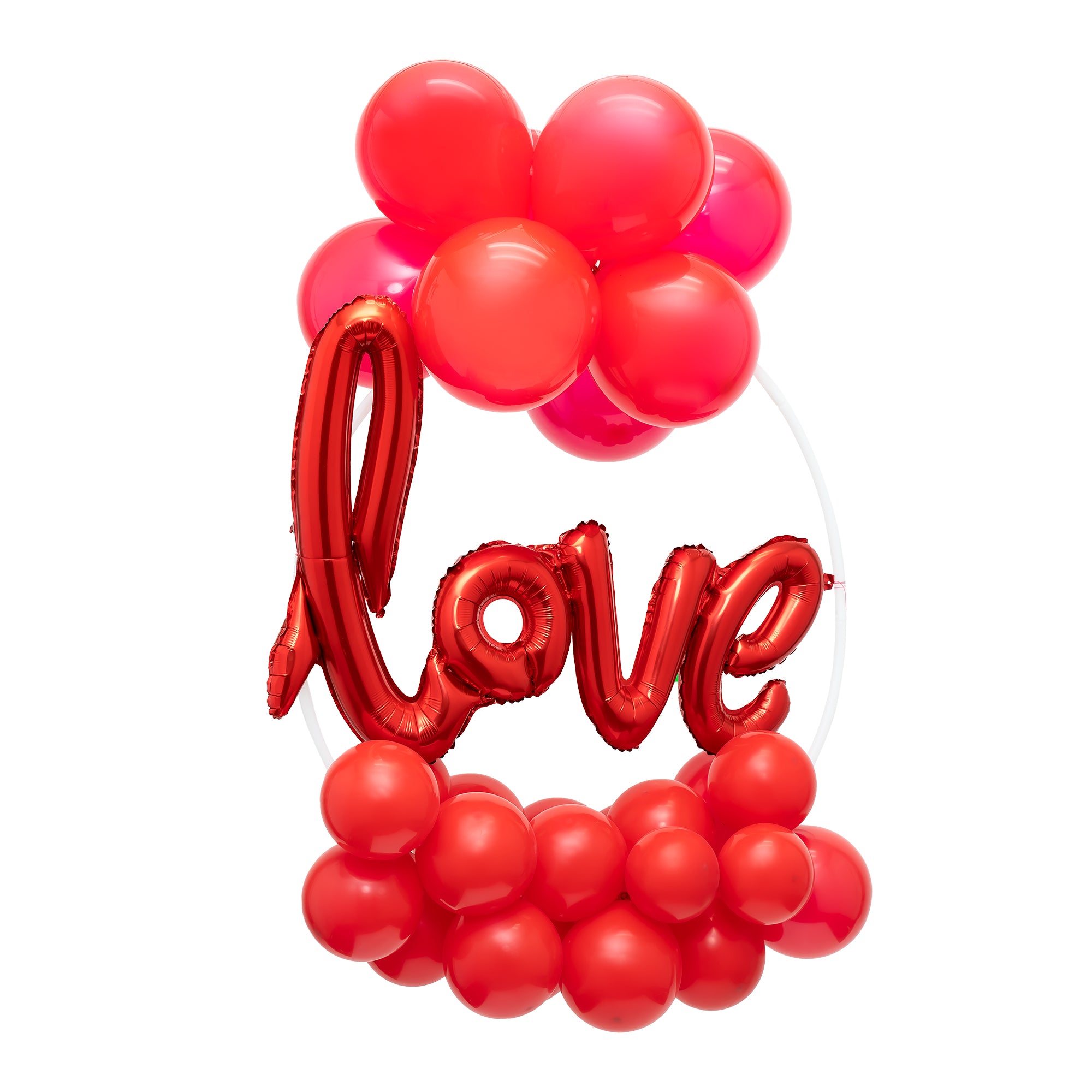 Premium Balloon Hoop Kit - Heart Shaped Red Balloon Arch for Wedding, Birthday Party Decorations | Includes Carry Bag | Perfect for Anniversary, Baby Shower & Romantic Events