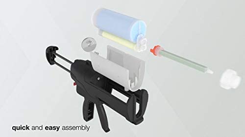DM2X 400-10-60-01 10:1 Ratio 400mL Manual 2-Part Adhesive Cartridge Dispenser for Epoxy, Resin & Glue - Perfect for Construction, Automotive & DIY Projects