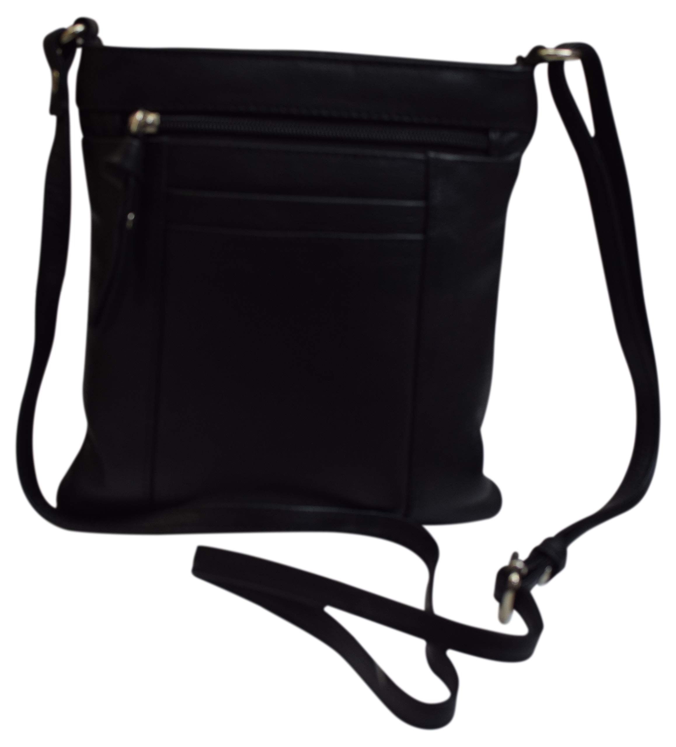 Luxury Genuine Leather Women's Shoulder Bag with Front Pouch Pocket - Elegant Crossbody Purse for Work, Travel & Everyday Use