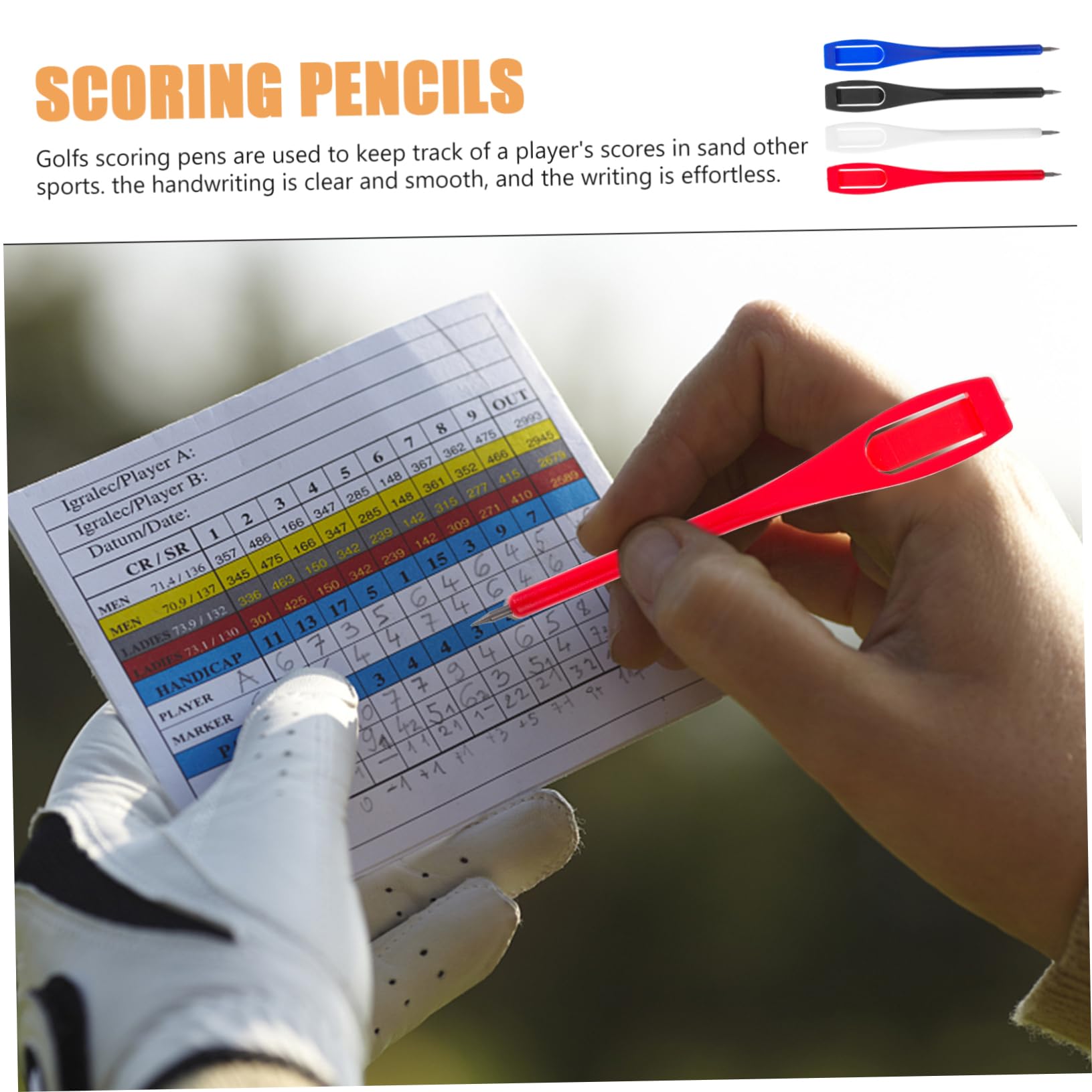 40pcs Golf Pencils - Premium Plastic Golf Scoring Pencils for Scorecards & Tournaments | Perfect for Golf Courses, Mini Golf, Driving Ranges & Sports Events