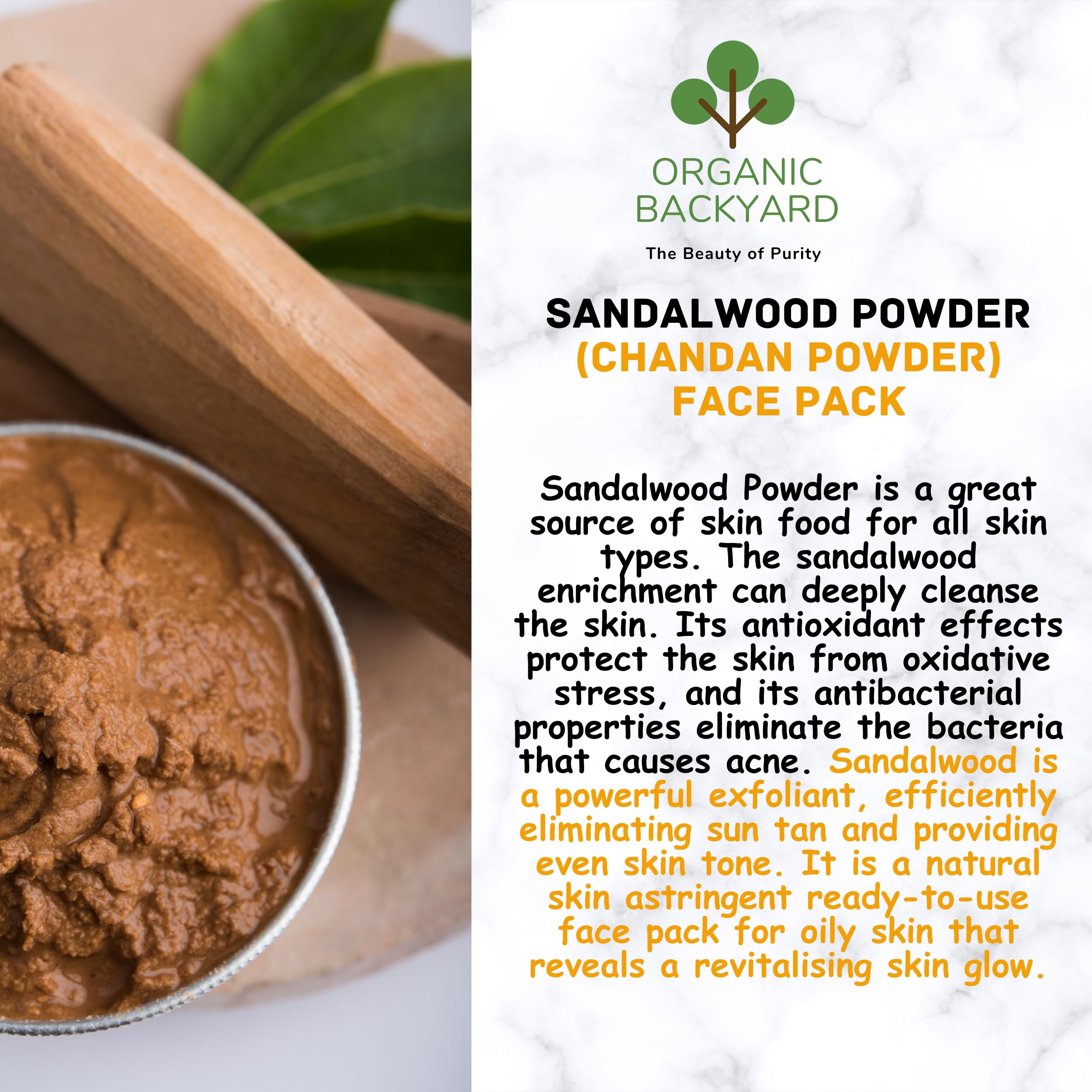 Organic Mulethi, Sandalwood & White Turmeric Powder for Glowing Skin - 3-Pack (100g Each, 300g Total) | Natural Face Mask, Brightening & Anti-Aging Skincare for Daily Beauty Routine