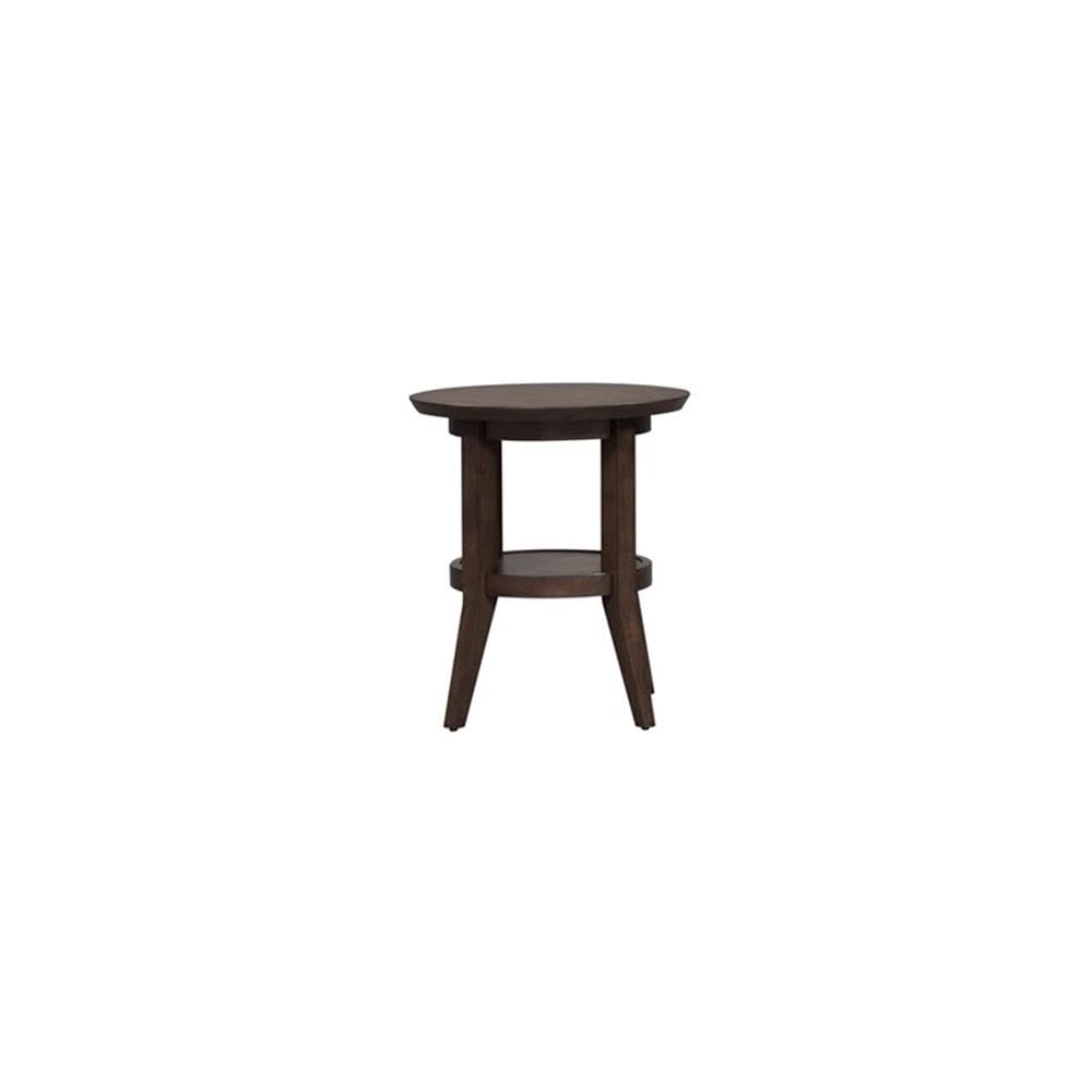 Liberty Furniture Ventura BLVD Round End Table - Modern Side Table for Living Room, Bedroom & Office - Perfect for Lamps, Books & Decor