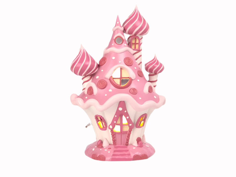 10 LED Pink Candy Castle Night Light - Perfect for Kids' Bedroom, Nursery, and Party Decorations
