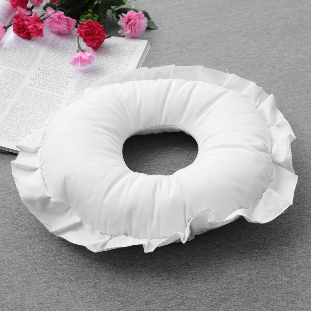 **Massage Face Down Pillow with Hole - Hollowed Headrest Cushion for Spa, Facial, and Massage Therapy - Comfortable Support for Massage Beds, Chiropractic, and Relaxation**