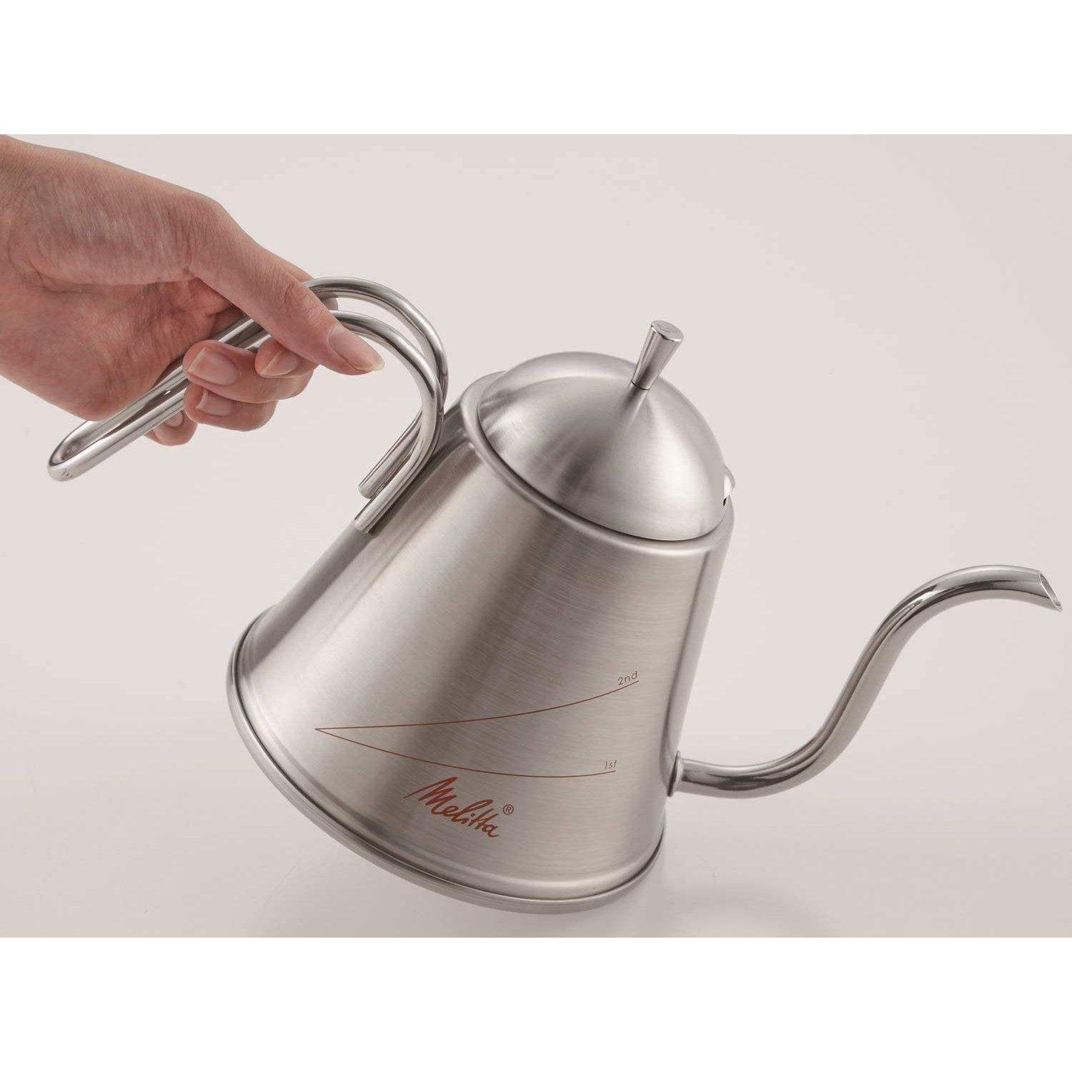 Melitta Aroma Kettle MMK20 1S - Stainless Steel Pour Over Gooseneck Kettle for Precision Coffee Brewing - Perfect for Chemex, V60, and French Press Coffee Makers